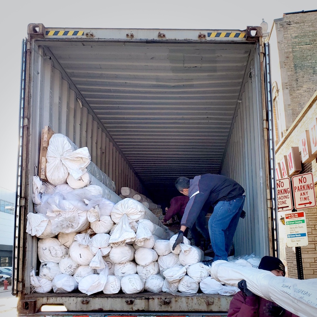 isberian's tweet photo. Special delivery!! - Come see what’s new at Oscar Isberian Rugs!
 
We’re kicking off 2020 by showcasing the largest shipment of rugs since we got our start 100 years ago!  Swing by any of our 3 showrooms to see these new, one-of-a-kind pieces. https://t.co/S9N5NylDuX