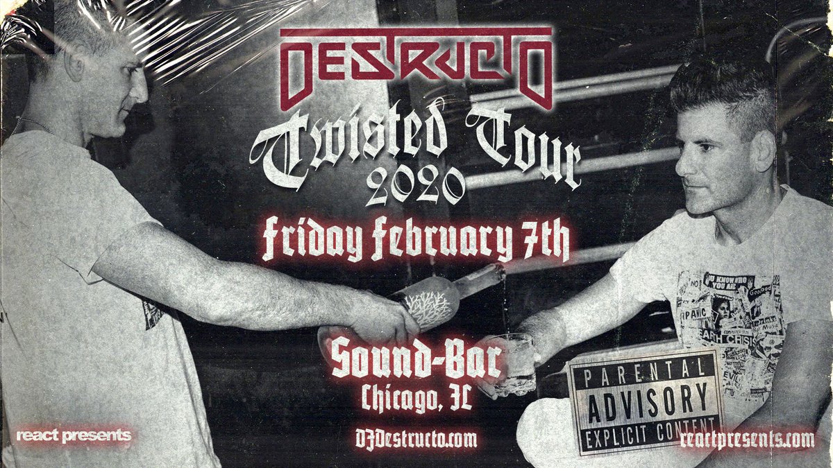 sound_bar's tweet photo. Friday, February 7th @destrctoamf joins us here at Sound-Bar!
Tickets can be purchased here: https://t.co/4RqJGVweb7
Tables: Email Sol@Sound-Bar.com
#destructo #garyrichards #livestyle #hardevents #holyship #reactpresents #sbchi #chicago #chicagonightlife #chicagonightclubs https://t.co/cYw4FNKFka