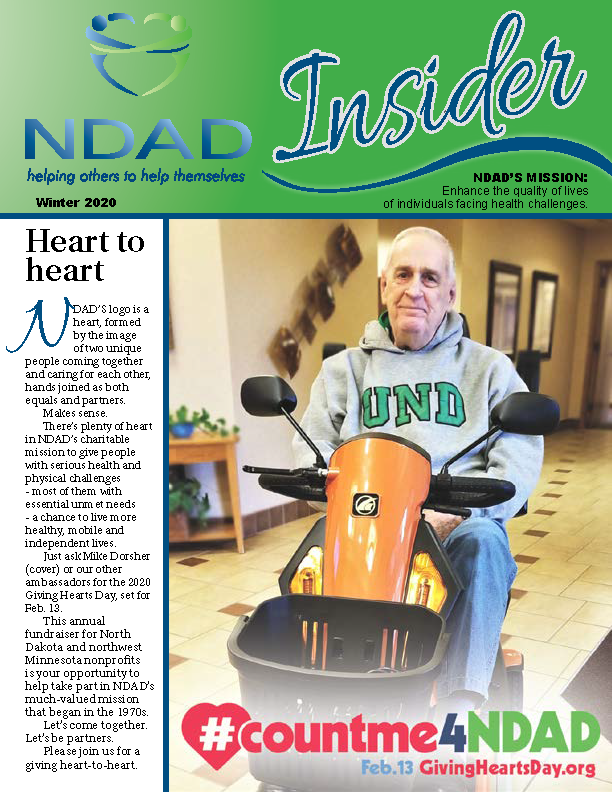 NDAD4YOU's tweet photo. #NDAD introduces its #2020 #GivingHeartsDay ambassadors in our charitable nonprofit's new Winter 2020 #Insider newsletter. Check it out now: https://t.co/PfJwHqq2sF

#NorthDakota #disabilities #GrandForks #Minot #Williston #Bismarck #Fargo #givinghearts2020 #countme4ndad #health https://t.co/gODGzxRaBL