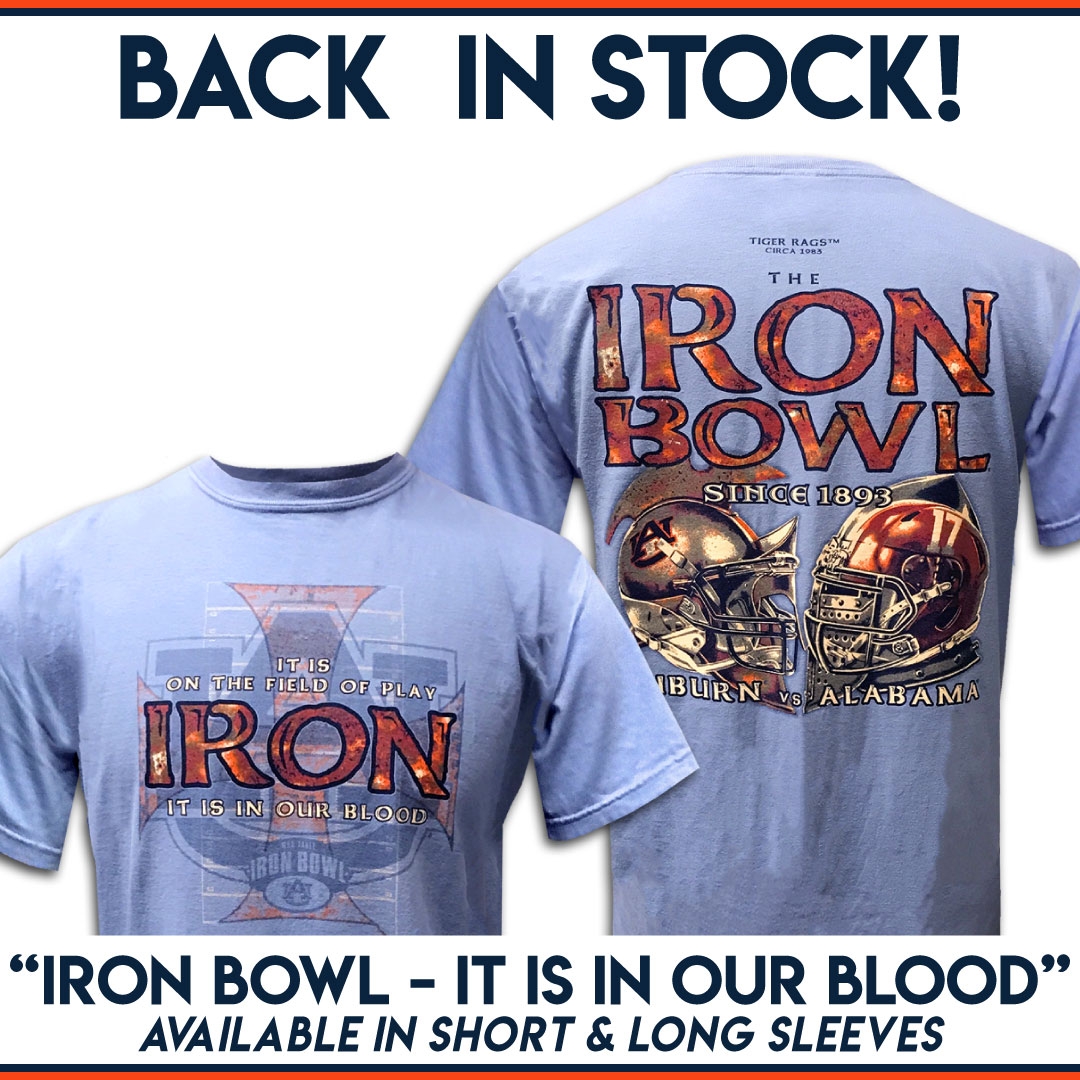TigerRags's tweet image. Just Because CFB Is Done For The Year Doesn't Mean It's Not In Your Blood! Celebrate Past & Future Iron Bowls With This Awesome T-Shirt Design! #BackInStock #ItsInOurBlood #TigerRags - mailchi.mp/tigerrags/just…
