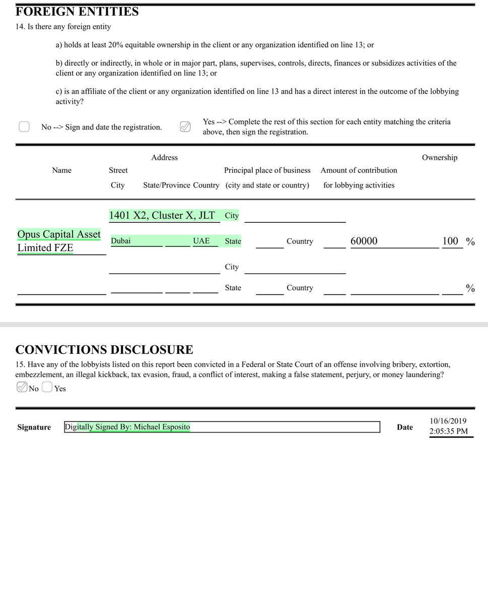 Opus Capital Asset Limited FZE - Senate LDA October 2019 initial Registration So weird, right?Nah.... https://drive.google.com/file/d/1efzpmr87uKj9tEM8YsIf4pSJKHHymMqX/view?usp=drivesdk