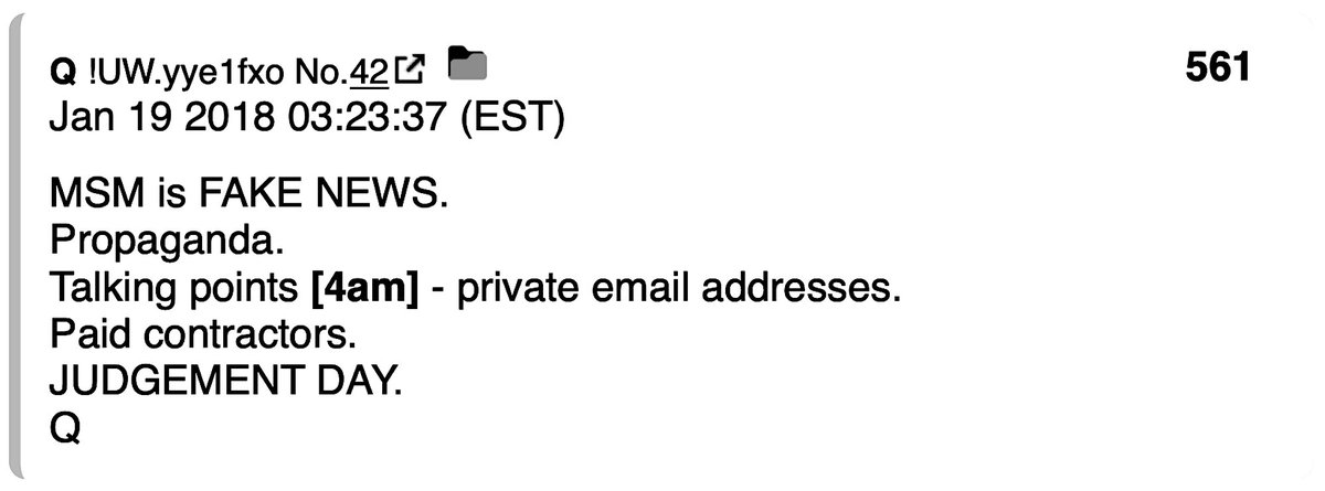 Not A Grand Challenge For NSA To Trace The [4am] Cable To Every Single One Of The 'Pack Journalists'.#561 - January 19, 2018