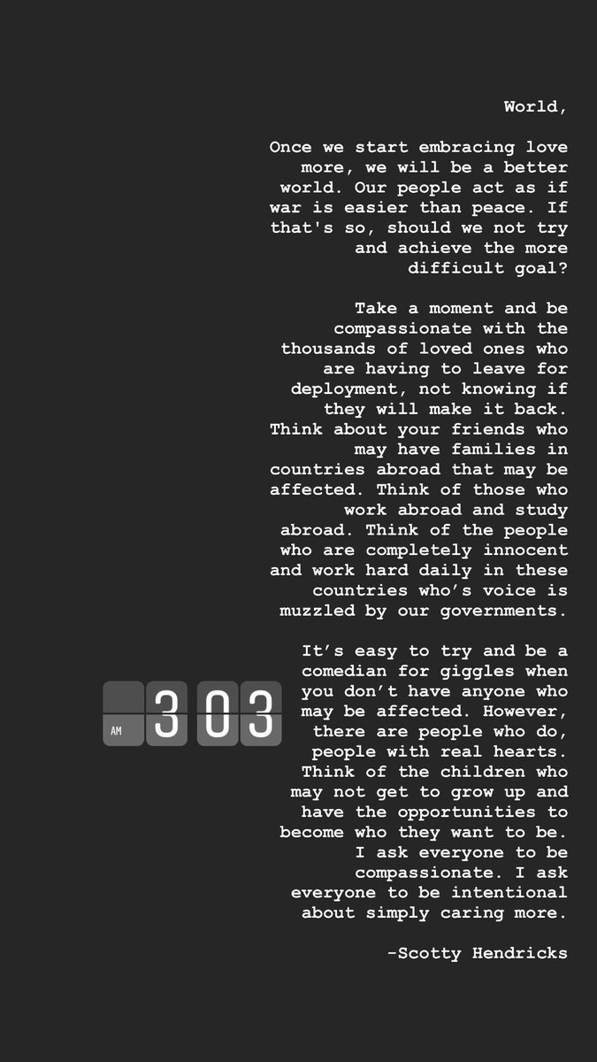 ScottyD_Knows's tweet photo. I hope by spreading this I’m doing my part. I’ve had teammates from different countries who I consider real family, they have loved ones who have embraced me. The Innocent ones are the ones who suffer. 💌 #LoveMoreNoWar https://t.co/IbhXnxJK4C