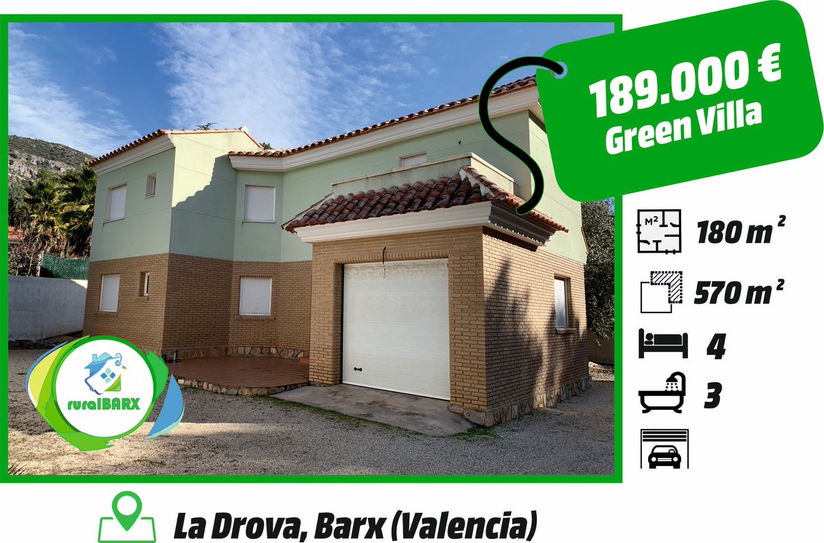 @ruralBarx⚪️🟢🔵
Busca tu casa entre nuestras ofertas🔝
#VillaVerde🏡🟢
#LaDrova🏔 
#Barx🏘
#Gandia🏖
#ComunitatValenciana🥘 
#TuHogarIdeal✨
milanuncios.com/venta-de-chale…