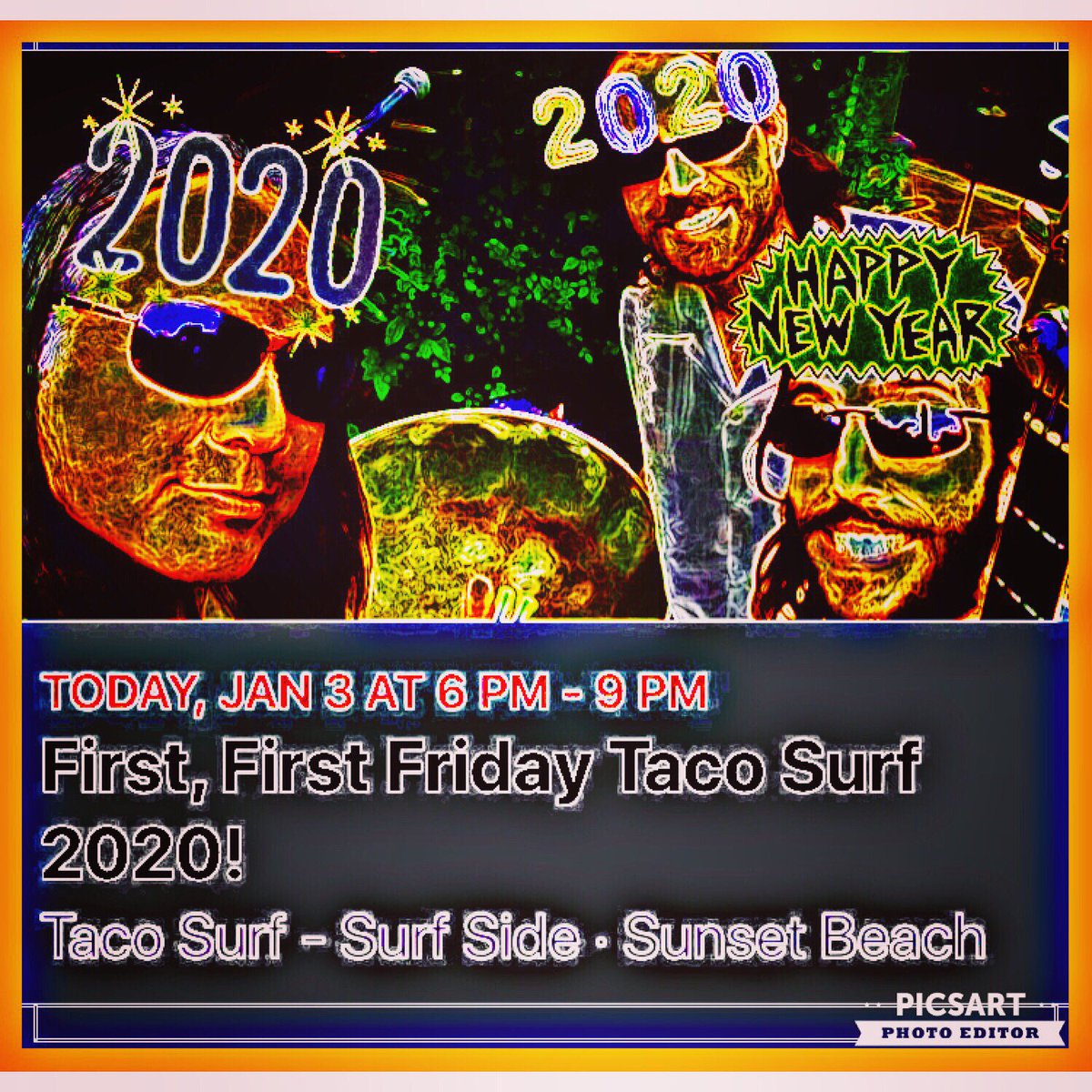 tetrahedroseph's tweet photo. Happy New Year celebrations every first Friday! Remember the 1920’s when people played instruments to make music? We still do that. #steelparade #steeldrumlife
#tetrahedroseph will broadcast tonight’s performance on #periscope
#tacosurf #huntingtonbeach #surftour #parrotheads https://t.co/cB63PujdiD