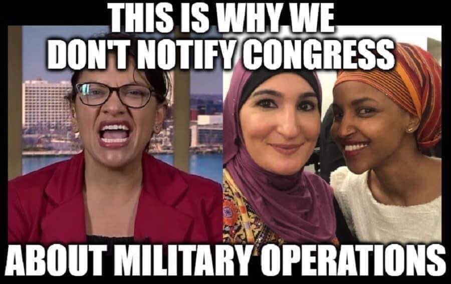 KeepAmericaGrr8's tweet photo. Conservatives are smart. Democrats are scum. That’s why we don’t fill these idiots in on attack plans on terrorists.

#Soleimani #terrorist #Iran https://t.co/xMR4td4PQ3