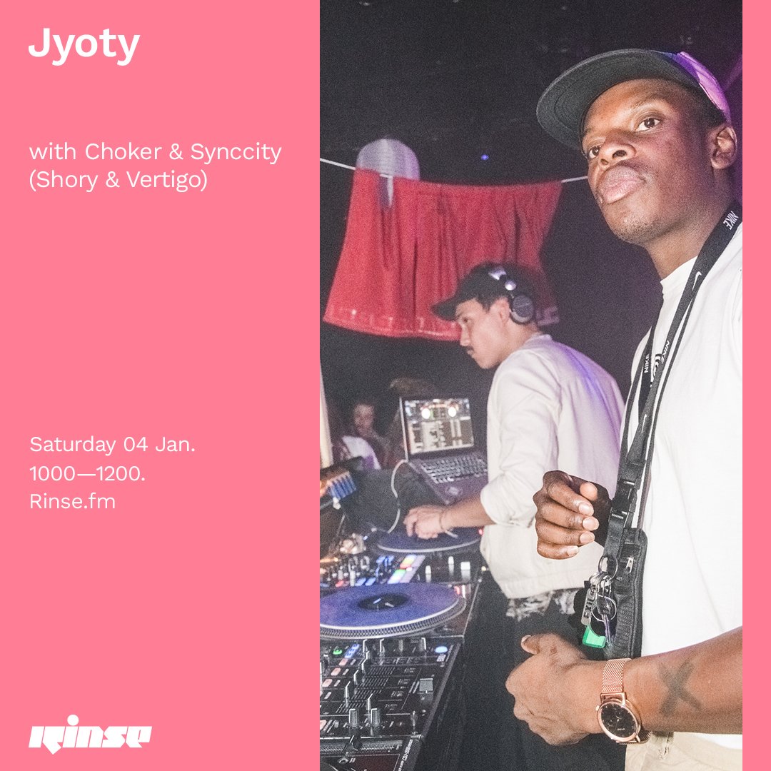 RinseFM's tweet photo. Then from 10AM it's @BecauseJyoty with @chokest & #Synccity on https://t.co/Q0ed1kLtwe & 106.8FM #RinseFM https://t.co/3YL324r5xq