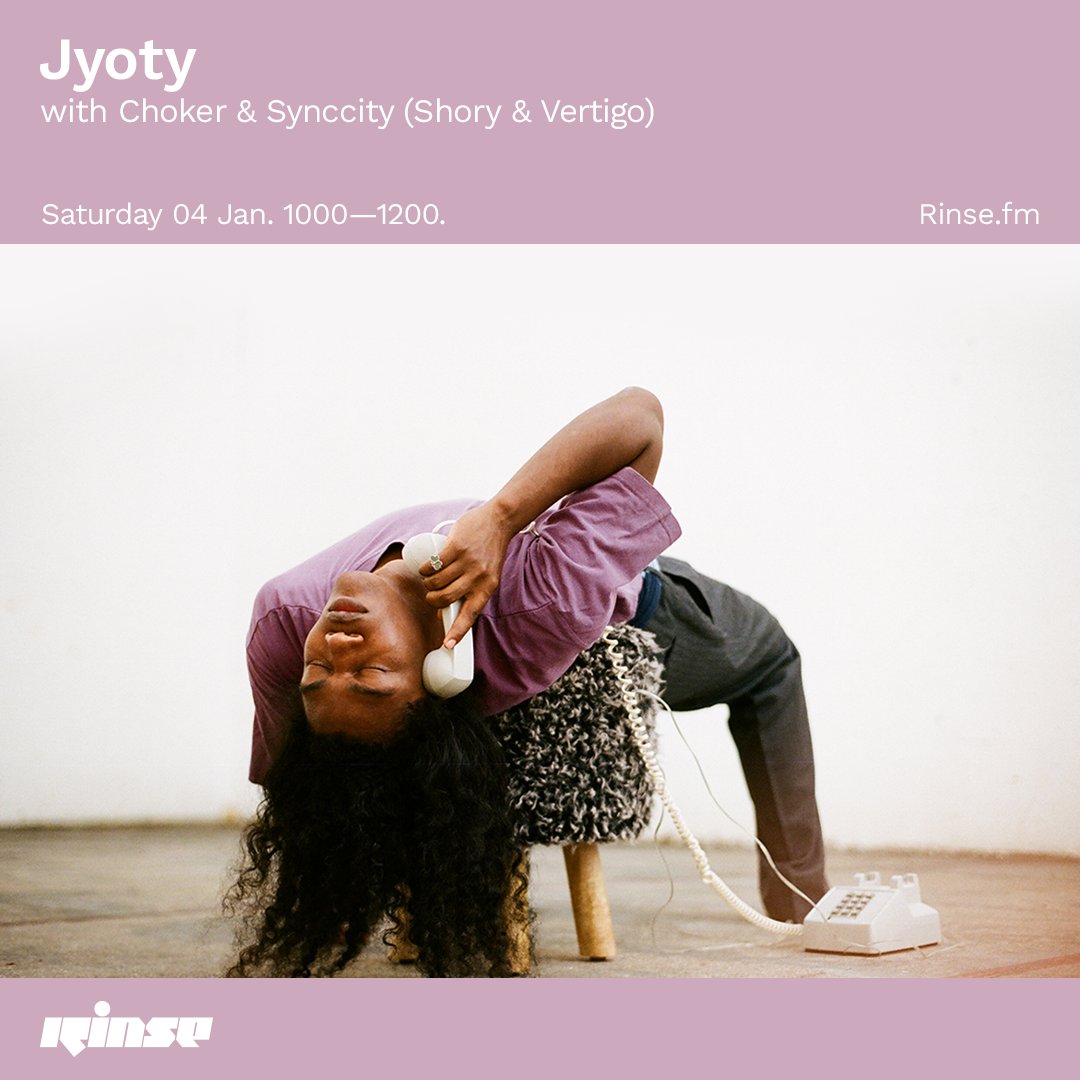 RinseFM's tweet photo. Then from 10AM it's @BecauseJyoty with @chokest & #Synccity on https://t.co/Q0ed1kLtwe & 106.8FM #RinseFM https://t.co/3YL324r5xq