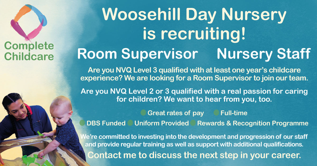 CCLnurseries's tweet photo. #Woosehill #daynursery #preschool #childcare #roomsupervisor #nurserystaff #CompleteChildcare https://t.co/BBqlF2YiMz