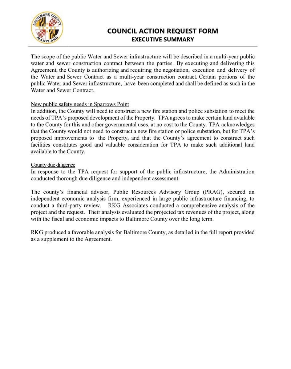 Contract Amount $78,000,000.00“This is an Agreement with Tradepoint Atlantic, LLC to enter into a public infrastructure agreement with Tradepoint Atlantic...”(ps if you were paying attention to the Senate LDA - you’ll see what I did)Search for Contract https://baltimorecountymd.gov/index.html 