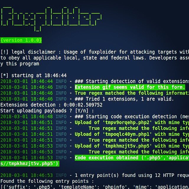 HackersClothing's tweet photo. File upload vulnerability scanner and exploitation tool by Virgile Jarry https://t.co/4zvn3S9efg #infosec #cybersecurity #pentest #hacking #unix #linux #hacker #metasploit #ethicalhacking #pentesting #opensource #hackernewz #security #vulnerability #informationsecurity https://t.co/YeNYIuNF7C