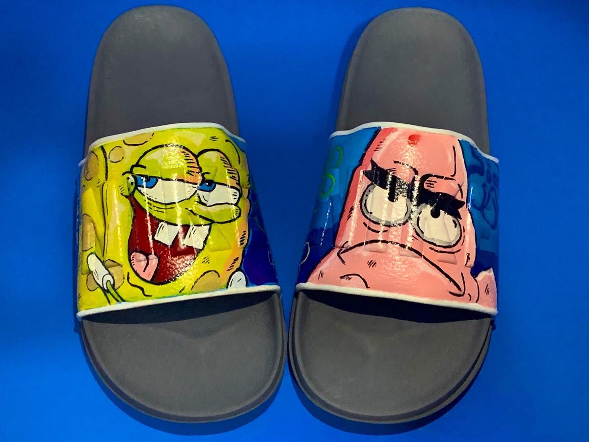 spongebob nike slides