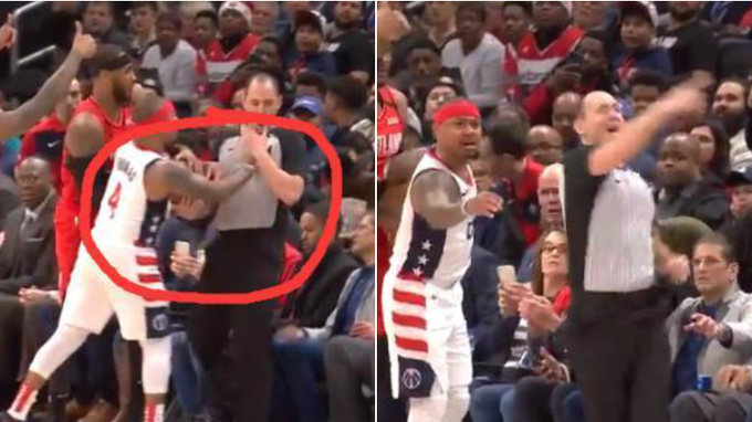 【影片】開場不到90秒就被驅逐！小Thomas在球權爭奪中撞到裁判，後者失衡勃然大怒！-黑特籃球-NBA新聞影音圖片分享社區