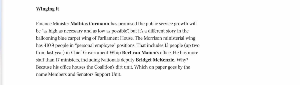  #auspol  #ScottyfromMarketing  #StarChamber obviously pays to work in Scott Morrison's "Star Chamber", where 52 of his closest personal staff got super hefty payrises 12 weeks ago ...