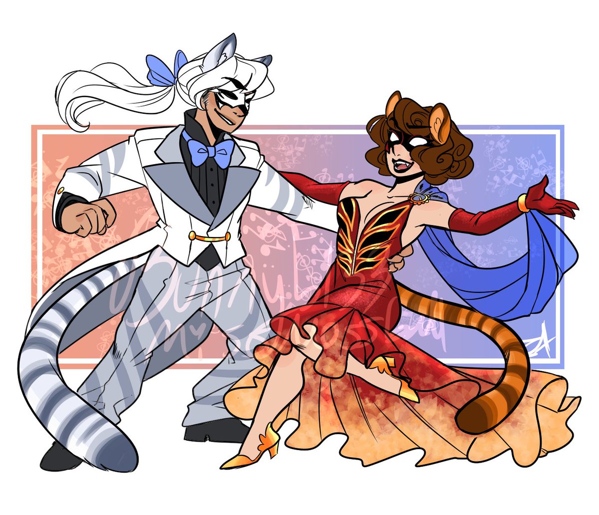 Miss_mossball's tweet photo. Adopt-a-day Jan. #3 - Tigers in the ballroom
Price: $25 USD each, or $45 together!
#adopt #adoptable #couple #ballroomdancers #kenomimi #doodleheaven #adoptaday https://t.co/aZyI8VjPEX