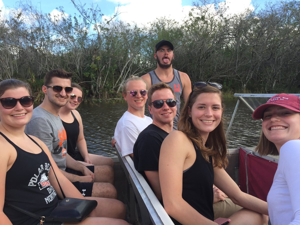 ONUSwimandDive's tweet photo. Another solid day of workouts in the sunshine state today! The seniors had an outing between practices with coaches at Everglades National Park🐊 https://t.co/kCFsso6SeK