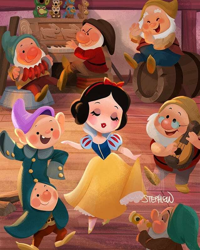 StephLewArt's tweet photo. Isn't this a silly song... #stephlew #photoshop #snowwhite #disney #fanart #cuties #illustration https://t.co/ZrNbAAhHf7 https://t.co/DAaC9j3MgS