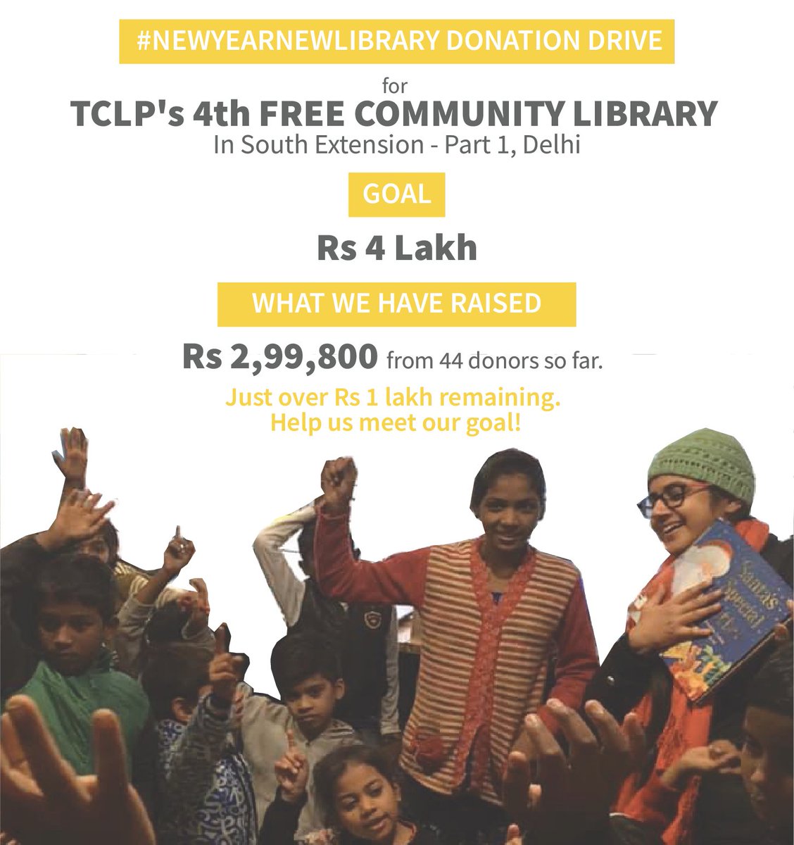 CommunityLibPro's tweet photo. We'd given ourselves a week to raise money for our newest #FreeLibrary...and we're 3/4ths of the way there!
We are *so* close, so donate NOW: https://t.co/PBPx5uyQRM

When we meet our goal it will ensure that one more oasis of #ReadingIsThinking comes up in a brand new locality. https://t.co/xSJYHqEscY