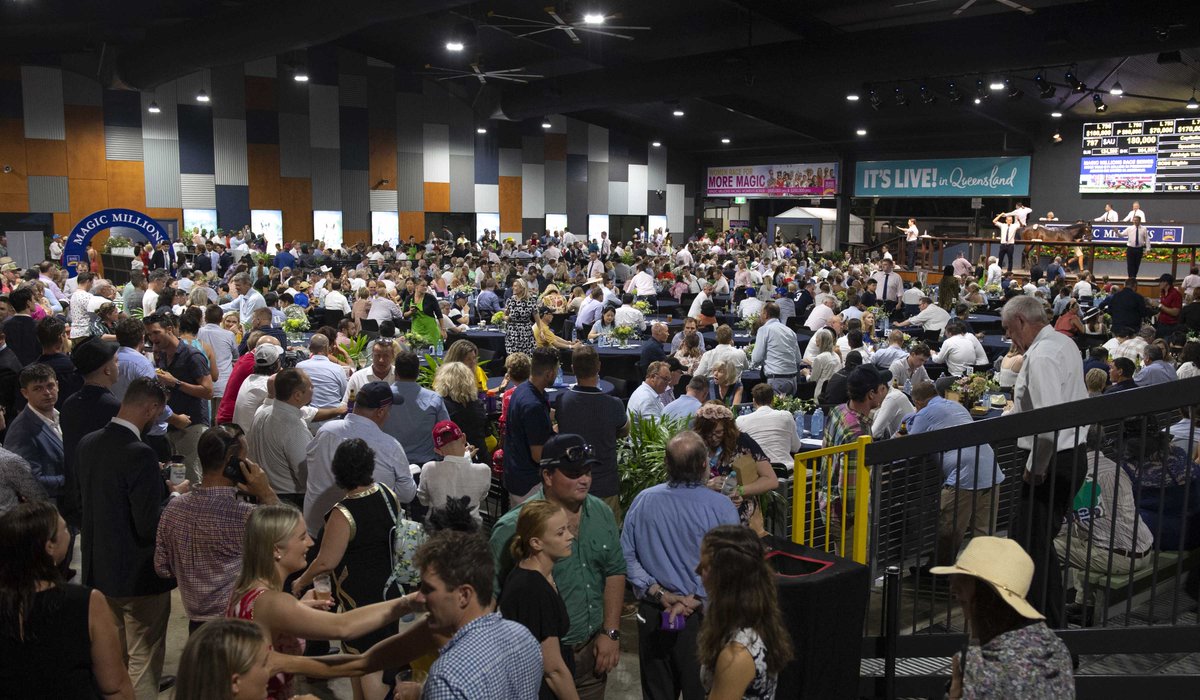 mmsnippets's tweet photo. The thoroughbred industry and friends of Magic Millions have dug deep over our carnival.
With an incredible $100,000 donation from the sale of Lot 869 by breeder Sean Duke, the amount raised since the Magic Millions Polo to tonight's sale has reached $1.1 million.
๐๐
#MMGC2020 https://t.co/KWIVnHcyWI