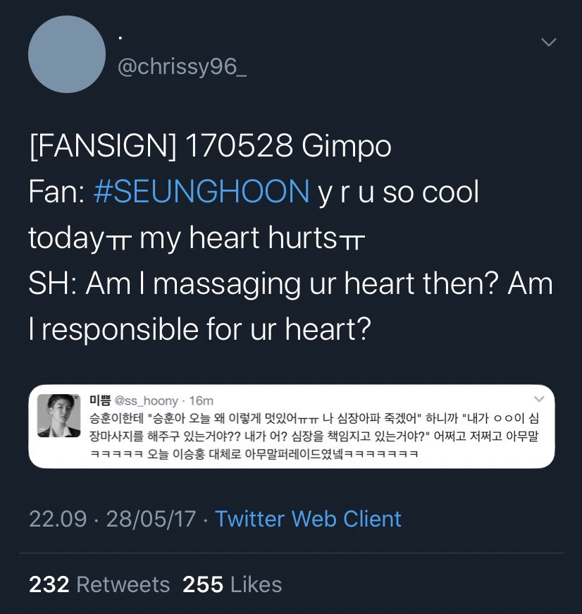 13. His way of flirting with fans  makes you cringe but don’t lie, your heart flutters too  #HappySeunghoonDay  #SayMyNameSeunghoon