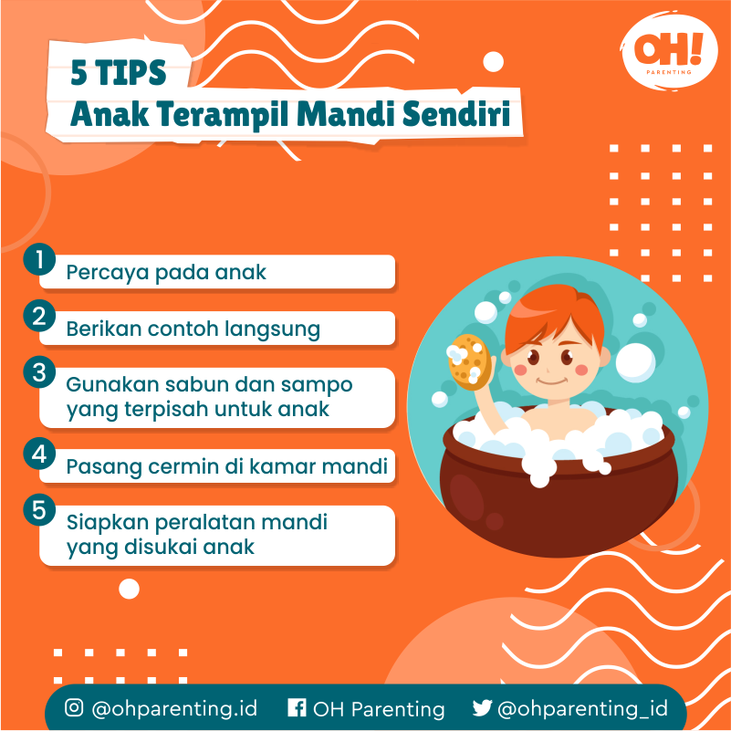 ohparenting_id's tweet image. #OHtips

Halo Ayah Bunda! Tidak sedikit orangtua yang merasa kesulitan mengajarkan anaknya untuk bisa mandi sendiri. Hal ini cukup menjadi PR, apalagi si kecil sudah mulai memasuki usia sekolah. Lalu apa saja yang harus dilakukan agar anak terampil mandi sendiri?