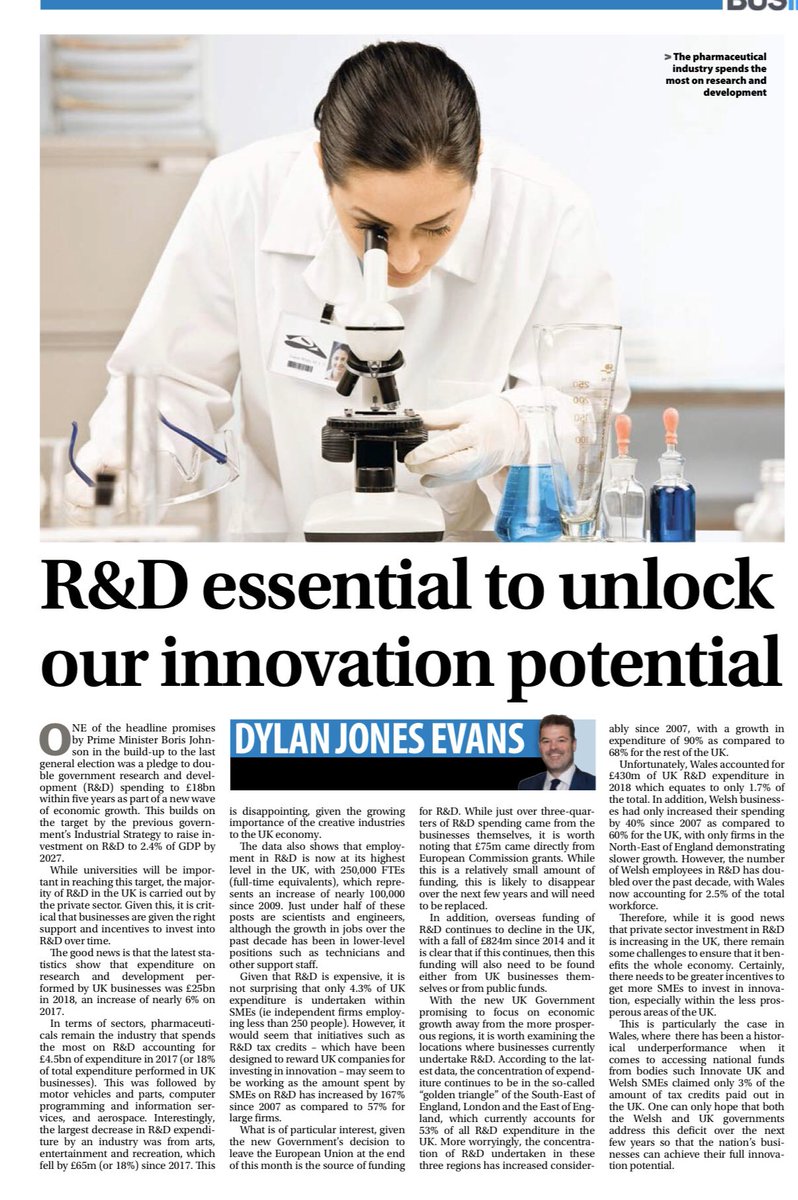 dylanjonesevans's tweet photo. The current state of UK research and development (R&amp;D) and the implications for #Wales https://t.co/LlRUwNW4eM