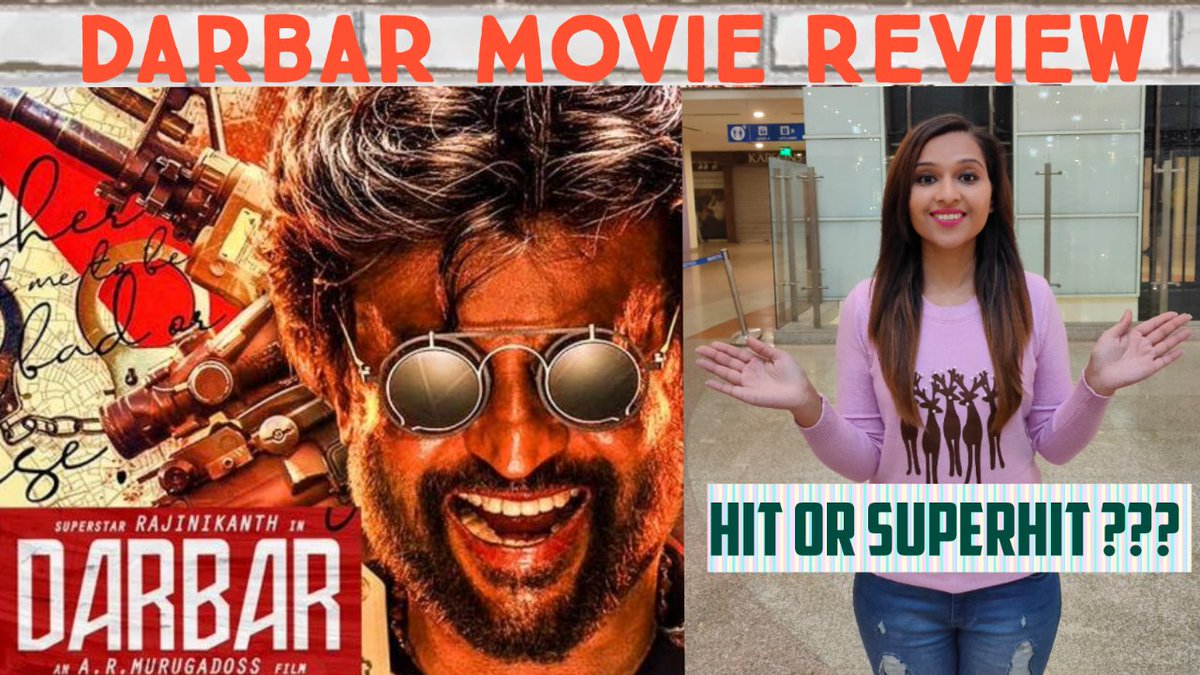 SeasonOfNav's tweet photo. Movie review of Darbar
Link : https://t.co/WGsyooEpqo
Like, Comment & share. Subscribe YT: SeasonOfNav @rajinikanth @ARMurugadoss @anirudhofficial @SunielVShetty #seasonofnav #Rajinikanth #ARMurugadoss #DarbarReview #Darbartrailer #Darbar #Thalaivar https://t.co/G6Mf2EvZJK