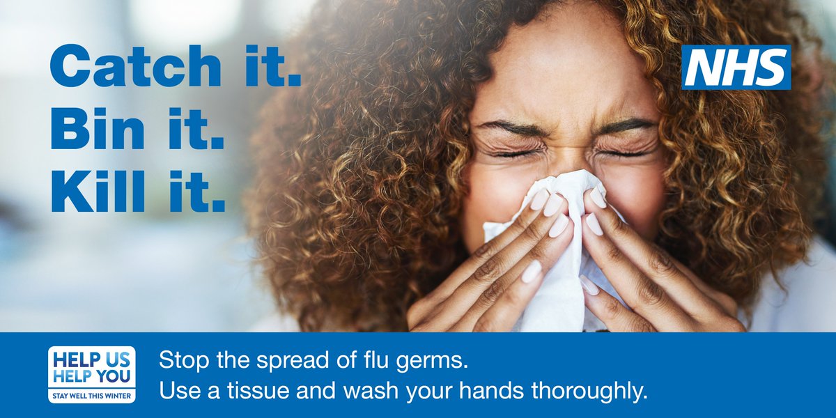 ☑️ Catch it. 
☑️ Bin it. 
☑️ Kill it.

Reduce the risk of spreading flu by using tissues to trap germs, washing your hands often with warm water and soap, and putting used tissues in the bin as quickly as possible socsi.in/Stop_Flu_Spead…