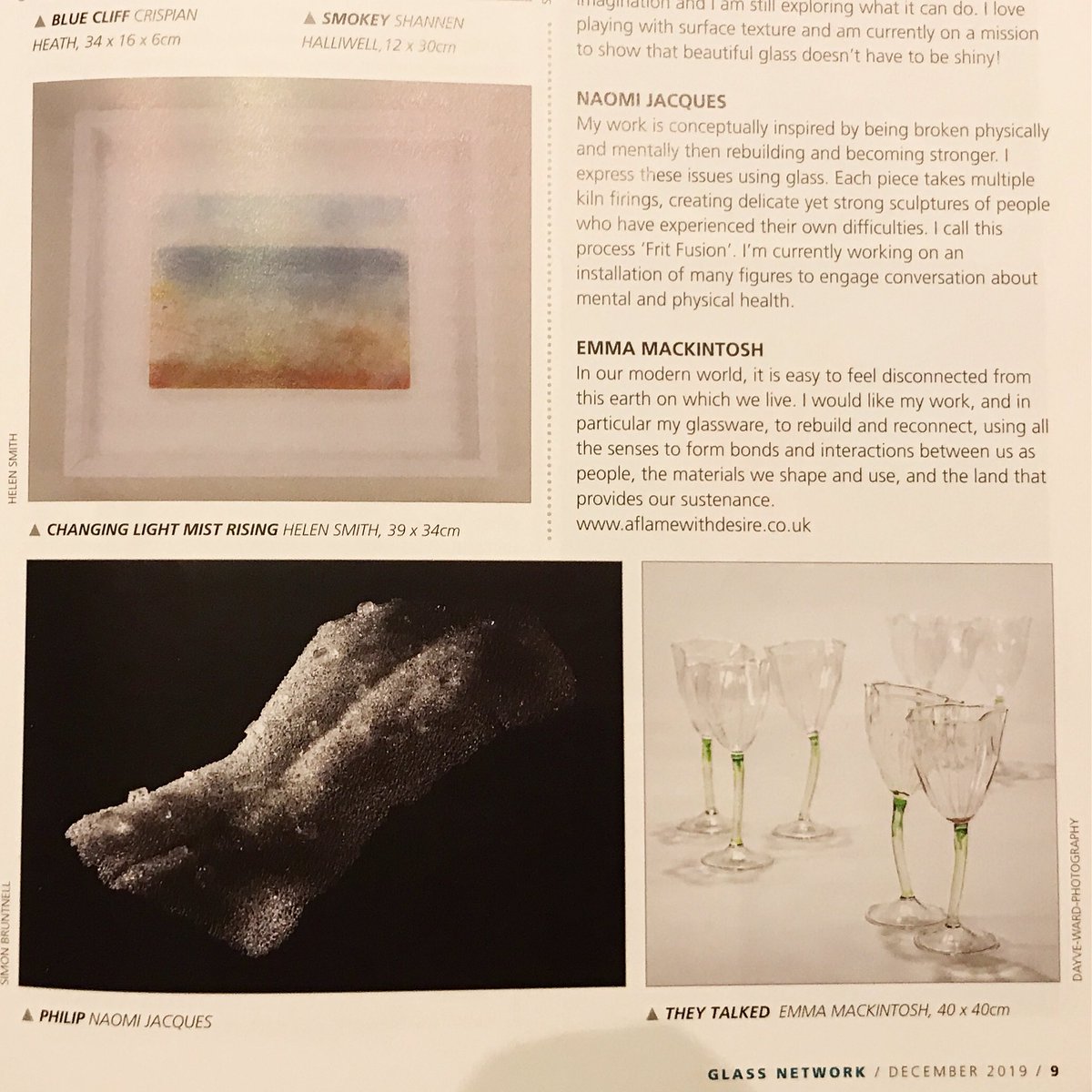 Thanks for the mention of my work  @CGSUK in the latest issue of Glass Network.

#glassart #art #glass #sculpture #form #unique #intertior #design #commissionsopen #bespoke #artist #maker #cgs #contemporaryglasssociety