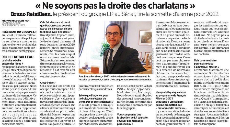 force_rep_NA's tweet photo. @BrunoRetailleau @ForceRep_fr @lesRepublicains @lesRep_Senat : « Ne soyons pas la droite des charlatans » https://t.co/Il45S8qAo2