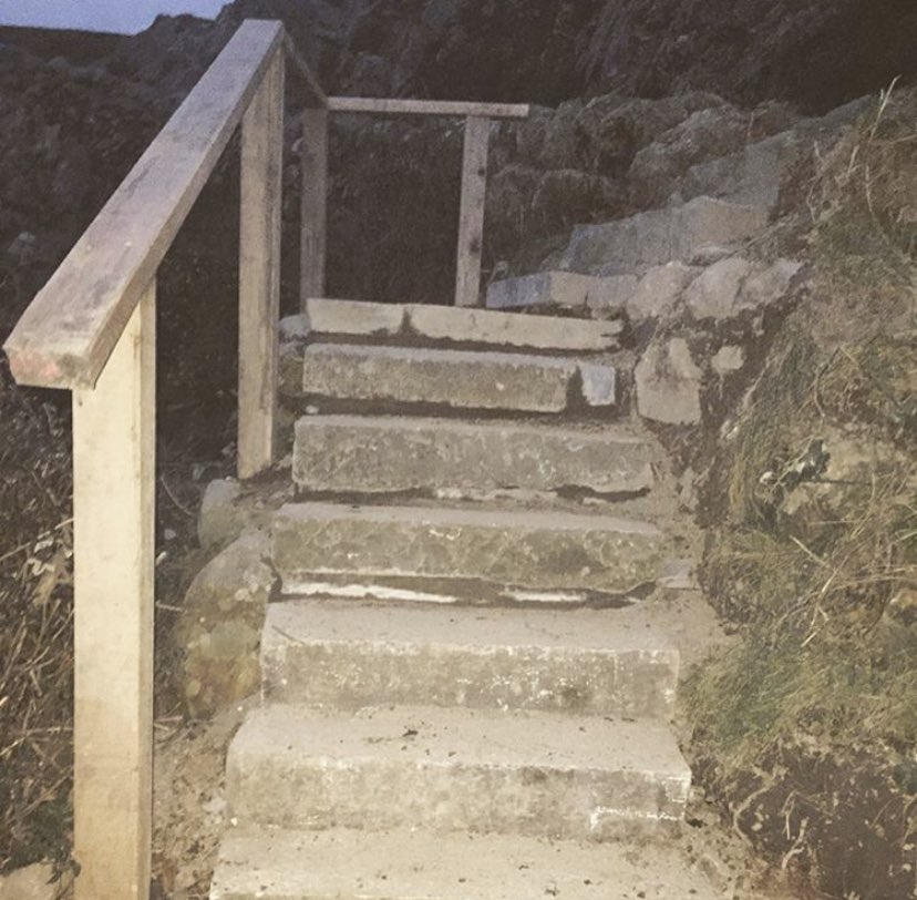 Sychnant Pass steps.