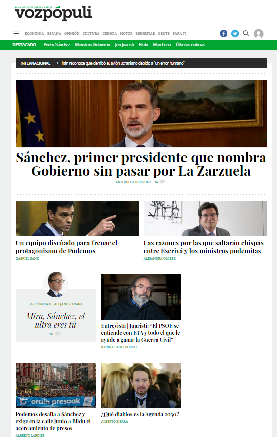 voz_populi's tweet photo. Ahora #EnPortada 👉 Sánchez, primer presidente que nombra Gobierno sin pasar por La Zarzuela https://t.co/WmXtOqtqdt https://t.co/pvzFliEyEF