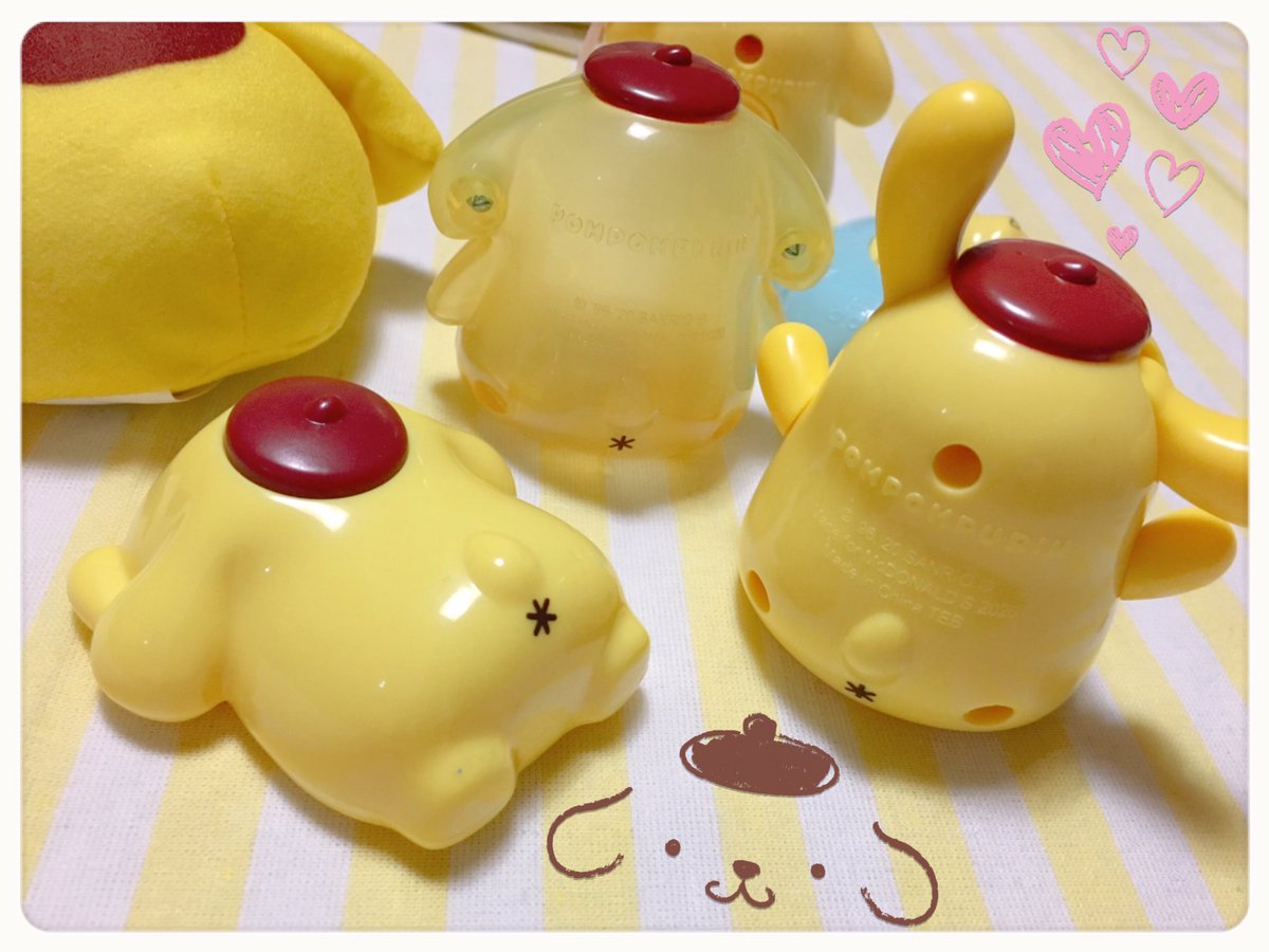 ポムポムプリンハッピーセット🍮✨おもちゃ全部かわいいです💖後ろ姿もちゃんとプリンくん✳︎!特別招待モニターに選んでいただき、全てのおもちゃをいただいたのですが週末限定のシールが欲しくて昼マックしてきました😋癒されます💕おすすめです🍀#ポムバサダー特別招待モニター  #ハッピーセット 