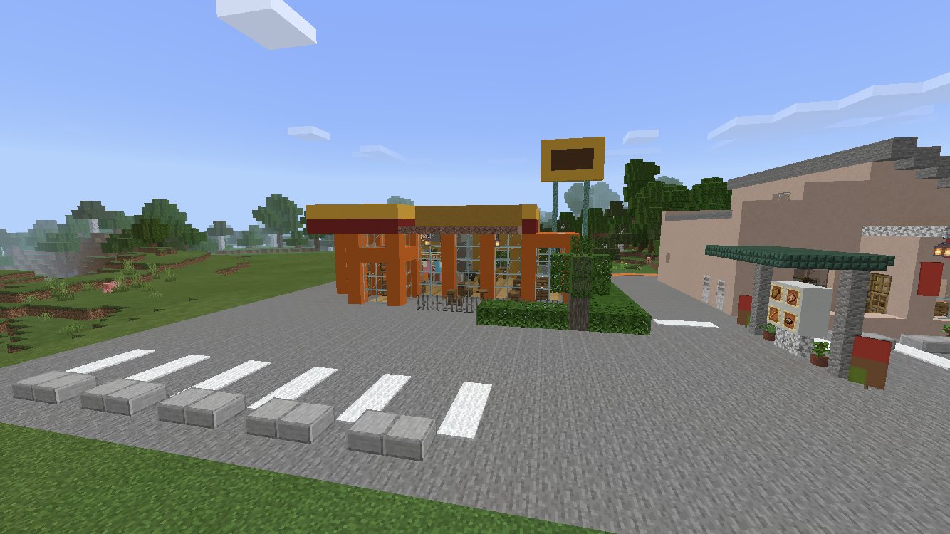 Twitter 上的 マイクラ中毒者 モスの次はミスタードーナツを建築した 昔お世話になったミスドを再現 ミスドのドーナツ大好物なんだよな ミスド建てながら食べるミスドはガチで旨ぇ マイクラpe 建造物 T Co Famaxtp7pr Twitter