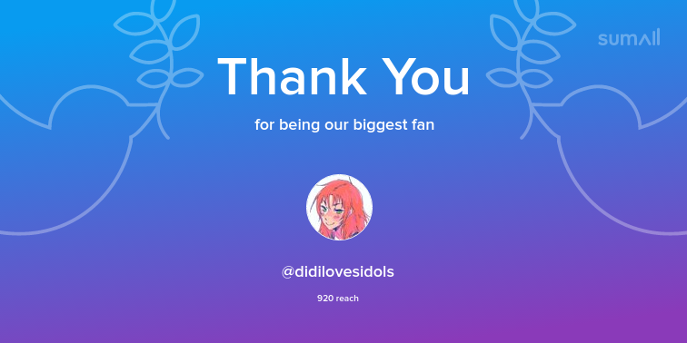 yumeojis's tweet photo. Our biggest fans this week: didilovesidols. Thank you! via https://t.co/NtVrgeUVFq https://t.co/rE2uvFuBnw