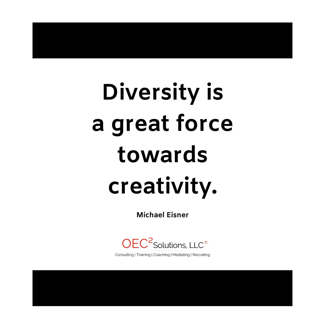 Oec2solutions's tweet image. Diversity is a great force towards creativity.

#diversity #inclusion #diversityandinclusion #equality #culture #leadership