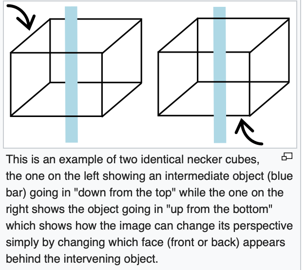 Eva_Tramell_'s tweet photo. "The orientation of the Necker cube can be altered by shifting the observer's point of view."
Guess that's it, that's the secret to life really.
Shift your point of view to alter your reality to match it.
That simple.
#neckercube #style https://t.co/bTtHb4kP0M