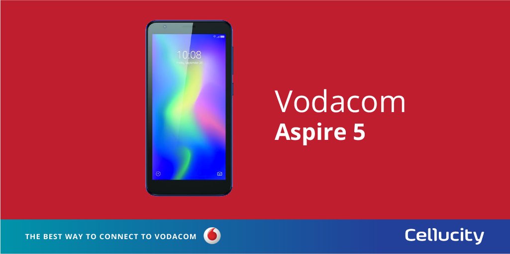 In need of a budget smartphone? Say no more! Get the Vodacom Aspire 5 😎🤳Smartphone for only R599!  Pay as you go with Cellucity > buff.ly/38rT2wa
