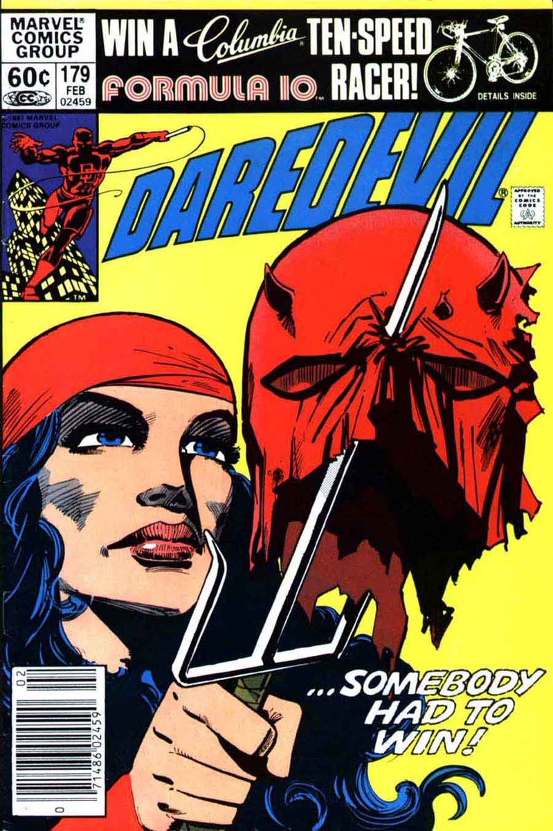 IVerniere's tweet photo. #ComicsThatMadeMe Día 10. Llega a la mitad del reto y Frank Miller no podía faltar. Antes que Batman, me flipó su Daredevil, su potencia gráfica, su iconicidad. La saga de Elektra sigue siendo todos estos años después uno de los puntos álgidos de la historia de Marvel. https://t.co/Oj7KkgXibp