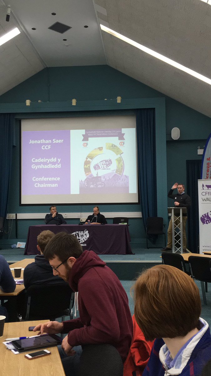 hefparke's tweet photo. Dachre y cynhadledd materion gwledig @CFfICymru . Ready to start the @WalesYFC Rural affairs conference #cfficonference #soilsandgrassland @Chair_WalesYFC #NiYwFfermioCymru @NFUCymru @FUW_UAC https://t.co/RTPwyxag1D
