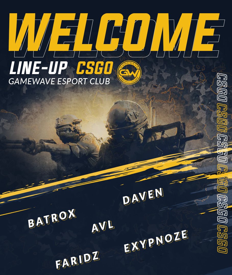 GAMEWAVEClub's tweet photo. Nous souhaitons la bienvenue à notre équipe #CSGO qui représentera les couleurs de GAMEWAVE lors des ECN div 2, en ESEA intermediate et pour la prochaine @LouvardGame!
@daven_cs
@avl_csgo
@faridzzcsgo
@exypnoze_gaming
@BatroxMeister
Et sans oublier @nKx62 en tant que manager😀 https://t.co/ZL7v3PIvDl