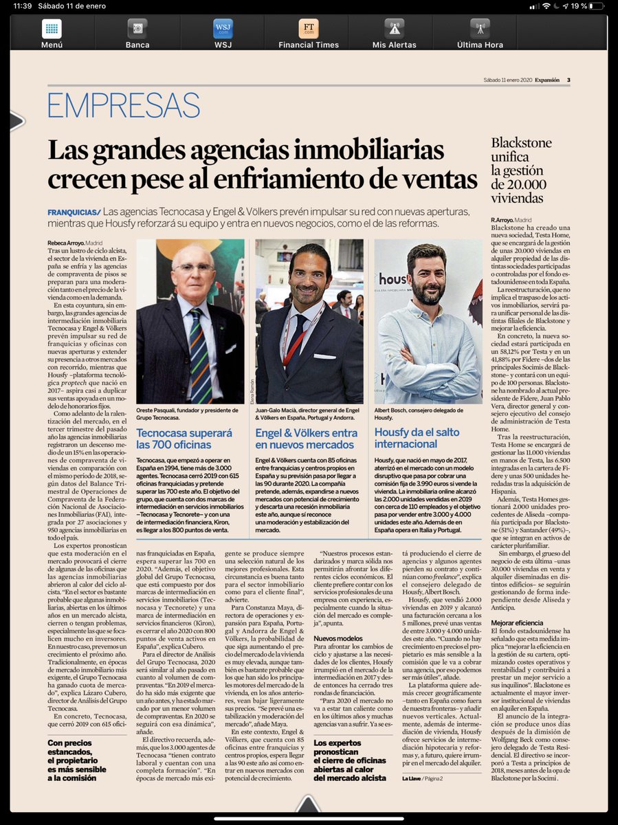 Hoy tenemos a <a href="/housfy_es/">Housfy | Líder en innovación inmobiliaria</a>, incubada desde <a href="/NuclioVB/">Nuclio</a>, en la portada de <a href="/expansioncom/">expansioncom</a> a nivel nacional. En el artículo interior se destaca el liderazgo en el sector #PropTech a nivel nacional y el crecimiento hacia Portugal e Italia, además del lanzamiento de nuevos negocios.