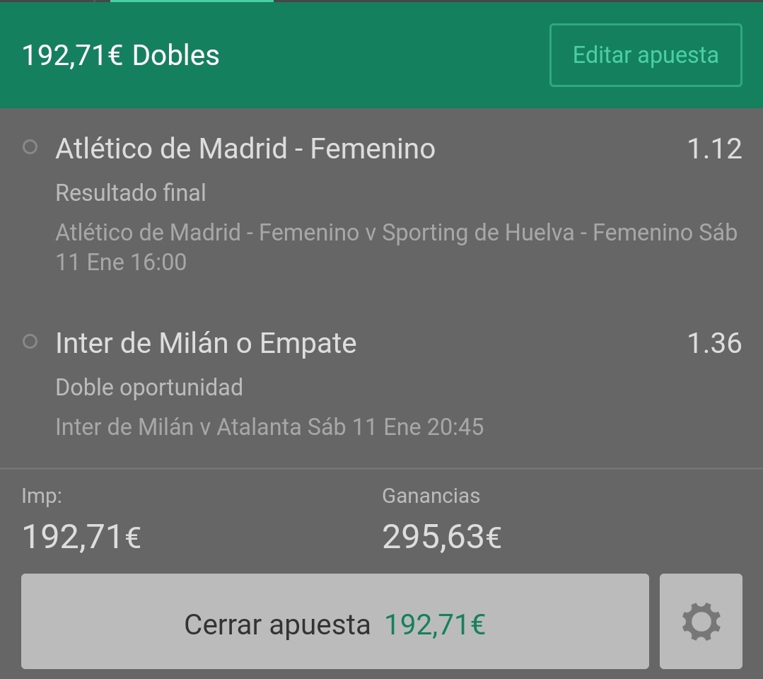 ElPronosticado6's tweet photo. ☘️ Paso 6 del reto 💡

☘️ Último paso ❤️

☘️ Liga iberdrola

    ✏️ Atlético de Madrid

☘️ Serie A

   ✏️ Ínter o empate

Cuota 1.53

Stake 192.71

❤️ Si lo sigues

#retode50a300

#thepronosticador💡 https://t.co/OoTkjZaxOu