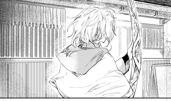 That moment when I draw a panel of Kiso  with a nice bg but after I remember I have to put 2 large speech bubbles on top of it 