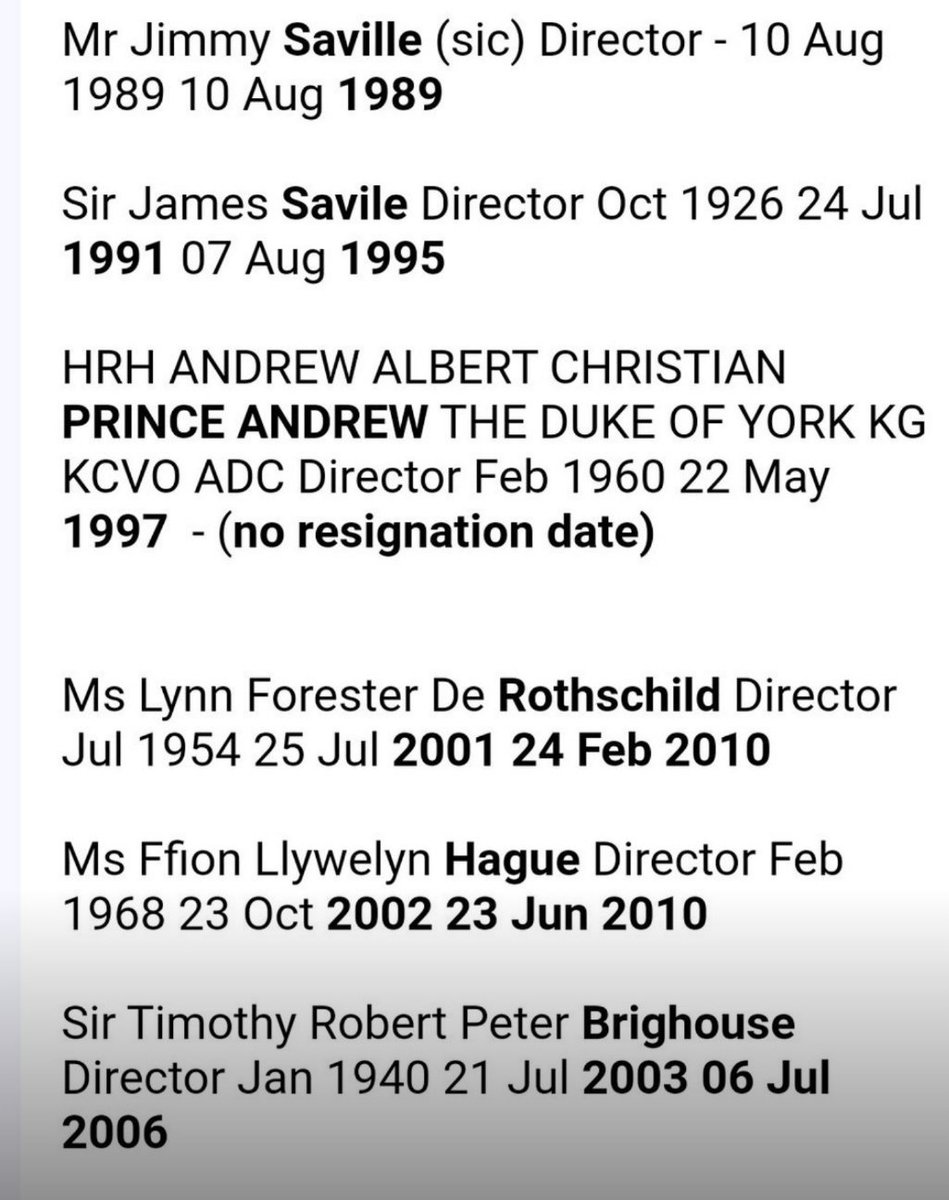 Lynn Forester de Rothschild is the spouse of Epstein listee Evelyn. Together with Archpaedophile Jimmy Savile, Ffion Hague (wife of Willy) and Prince Randy Andy, Lynn de Rothschild was on the board of Outward Bound where indescribable abuse took place. https://twitter.com/ciabaudo/status/1194507157514924032?s=19