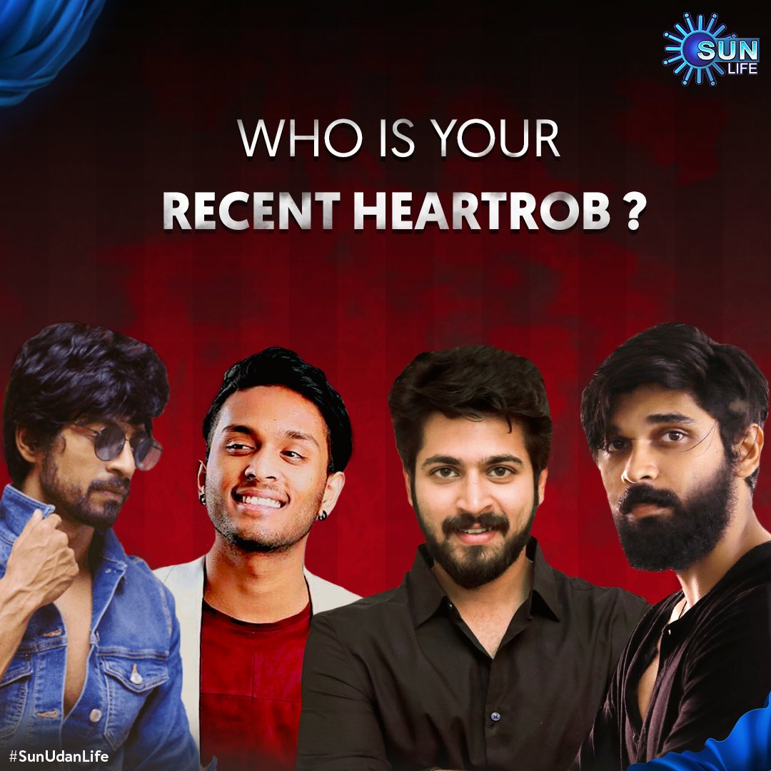 SunLifeTamil's tweet photo. Comment your favorite
#ArjunDas #Harishkalyan #Dhruvvikram #Teejay  #Heartrob #Favorite #SunUdanLife https://t.co/fyj85sMcqu