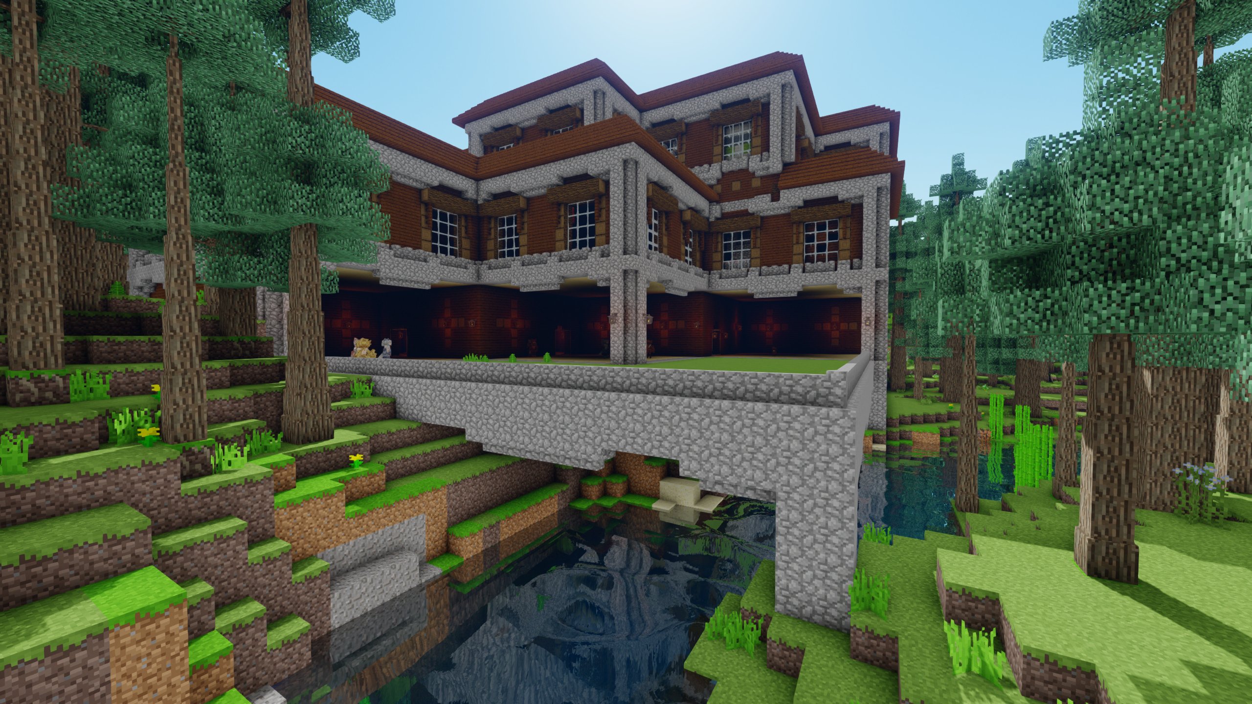 さいだぁ お正月にマイクラ 森の洋館をいじってるけど 住むのが人間じゃないせいか とても開放的な改築になりつつあります T Co Hrryxxh1fk Twitter