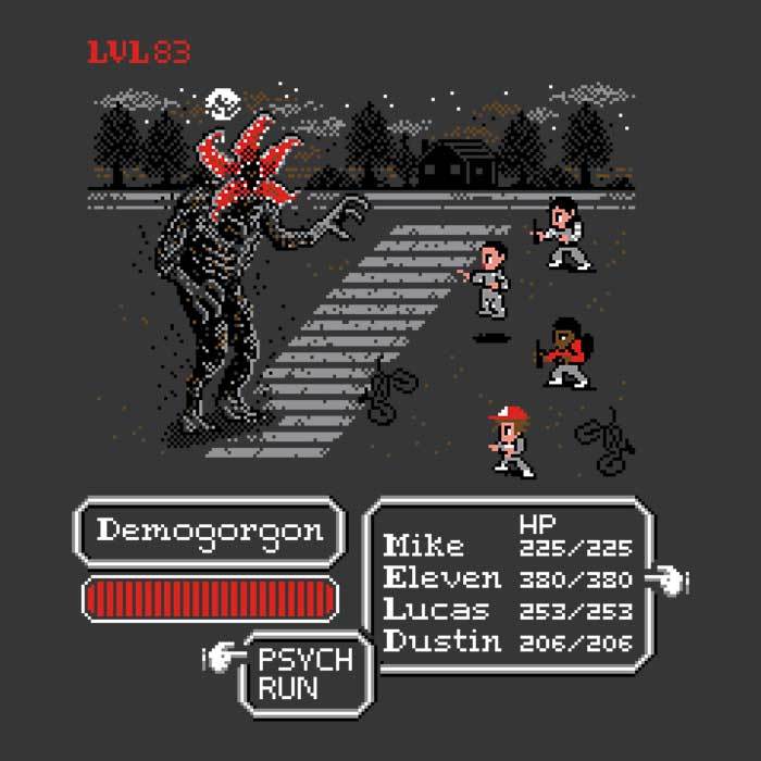 WildKidz_Unltd's tweet photo. AD: This just in: 2 #tshirtz by Riccardo Bucchioni @ Once Upon A Tee running wild in the store.  Film at 11. | #StrangerThings #videogame #mashup https://t.co/7o9OFWIIu6 https://t.co/LXzRuQ6nU7