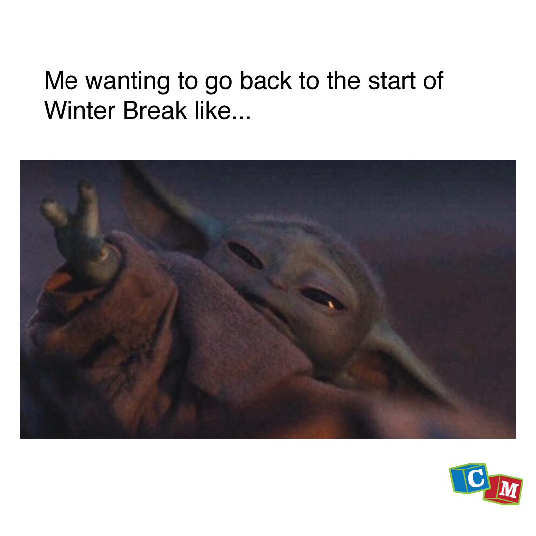 CMSchoolSupply's tweet photo. Winter Break literally felt like going through Hyperdrive...
#yodamemes #themandalorian #babyyoda #thisistheway https://t.co/WoNNowYCzn