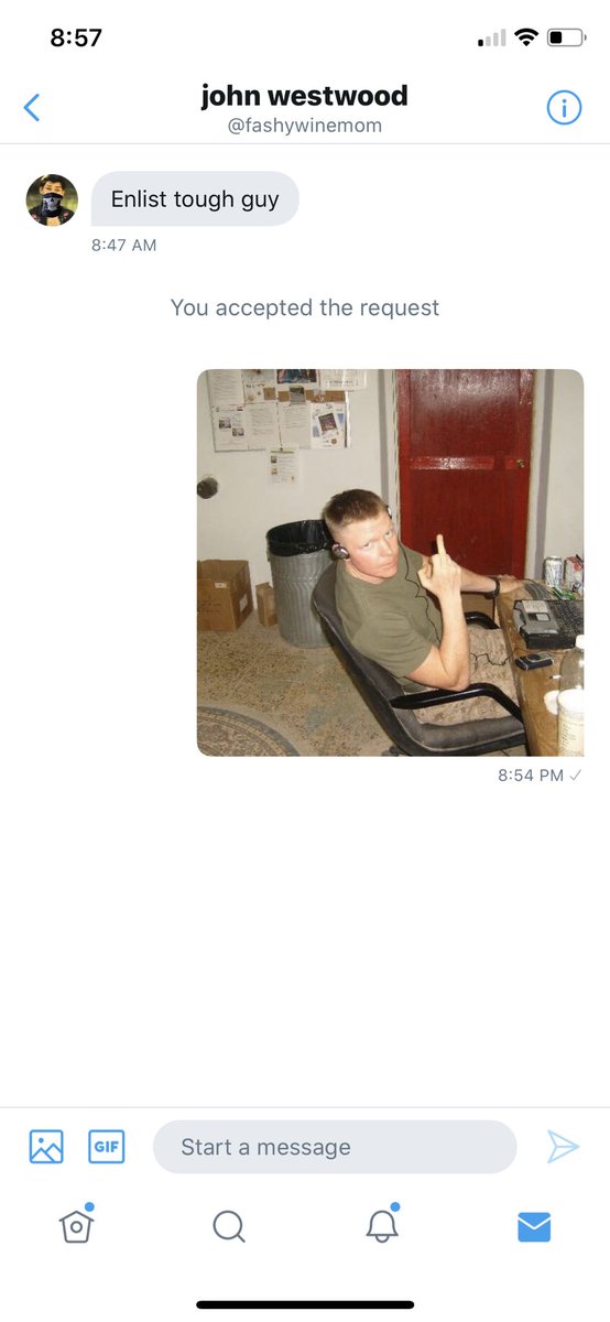 GPIngersoll's tweet image. My official response to everyone in my DMs telling me to enlist.